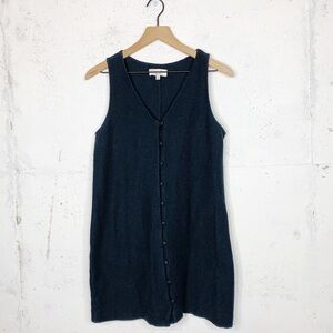 Madewell Texture & Thread Button Front Ribbed Knit Long Tank Top Size Medium